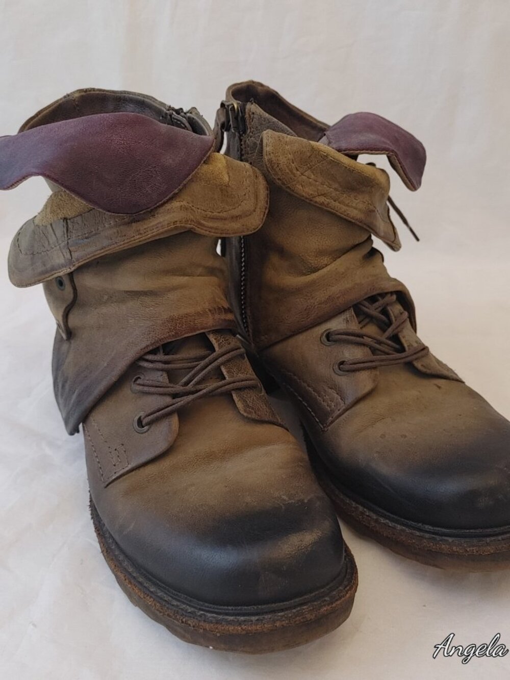 AS98 Airstep Handcrafted Distress Leather Combat Boots Size 8 / 37.5 - Picture 12 of 12